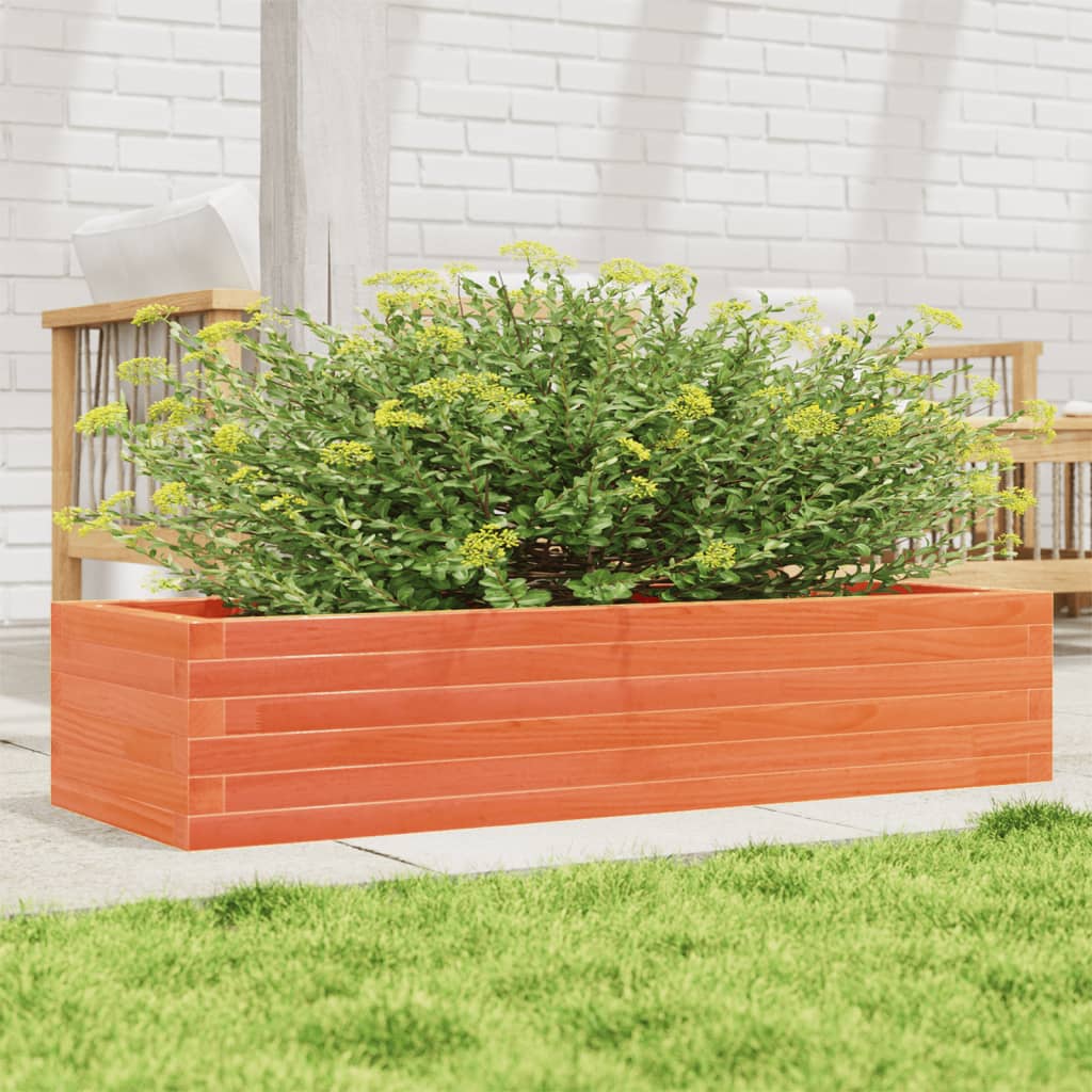 vidaXL plantekasse 110x40x23 cm massivt fyrretræ gyldenbrun vidaXL plantekasse 110x40x23 cm massivt fyrretræ gyldenbrun