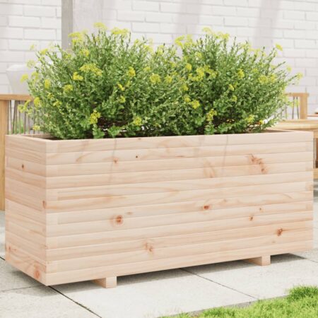 vidaXL plantekasse 110x40x49,5 cm massivt fyrretræ