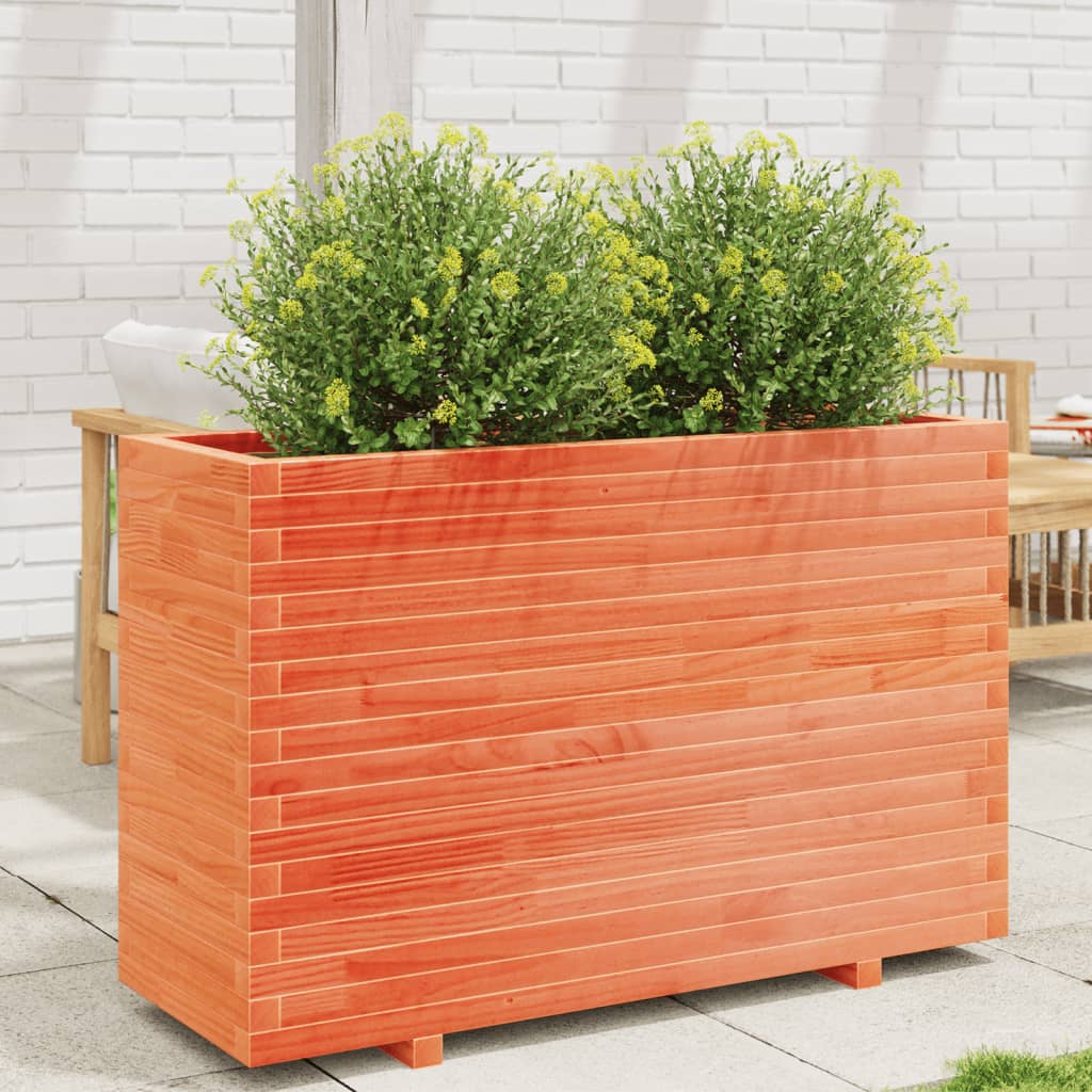 vidaXL plantekasse 110x40x72,5 cm massivt fyrretræ gyldenbrun vidaXL plantekasse 110x40x72,5 cm massivt fyrretræ gyldenbrun
