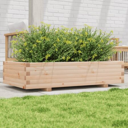 vidaXL plantekasse 110x60x26,5 cm massivt fyrretræ