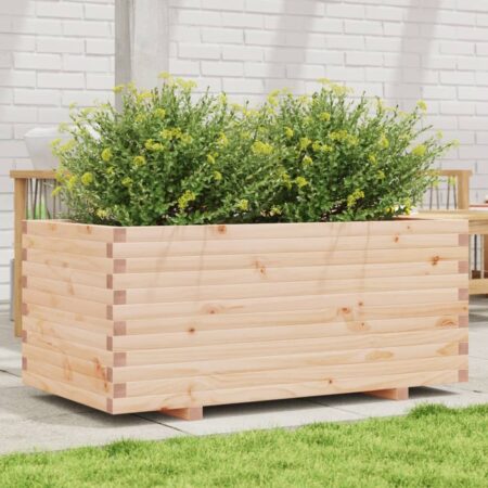 vidaXL plantekasse 110x60x49,5 cm massivt fyrretræ