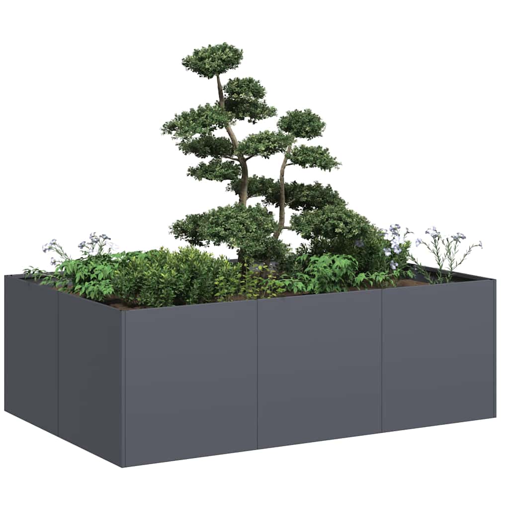 vidaXL plantekasse 120x80x40 cm stål antracitgrå vidaXL plantekasse 120x80x40 cm stål antracitgrå
