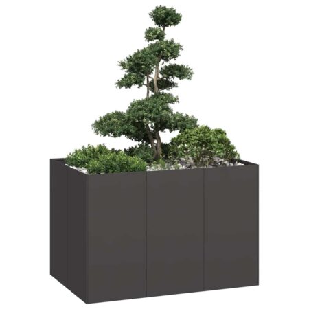 vidaXL plantekasse 120x80x80 cm stål sort