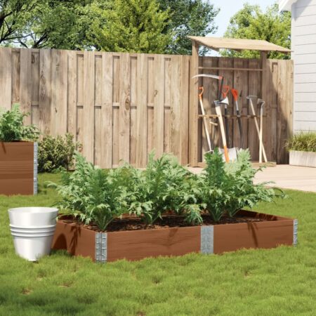 vidaXL plantekasse 150x100 cm massivt fyrretræ brun