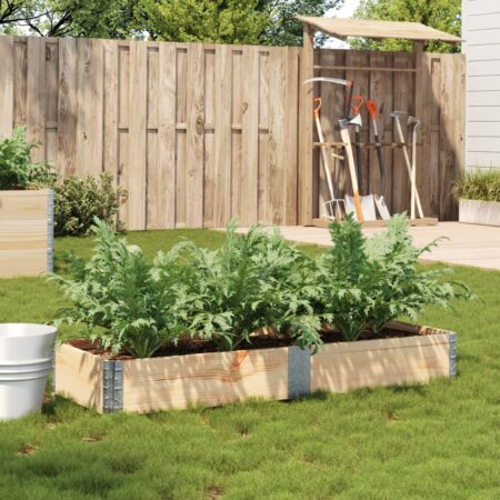 vidaXL plantekasse 150x50 cm massivt fyrretræ