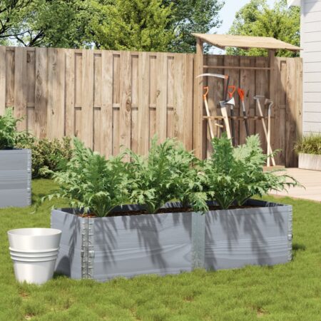 vidaXL plantekasse 150x50 cm massivt fyrretræ grå