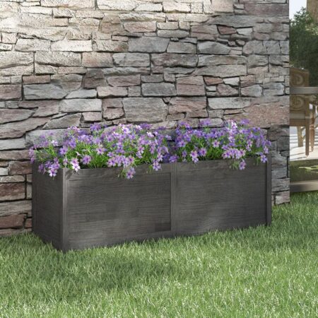 vidaXL plantekasse 150x50x50 cm massivt fyrretræ grå