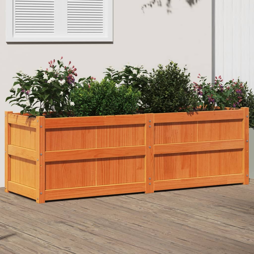 vidaXL plantekasse 150x50x50 cm massivt fyrretræ gyldenbrun vidaXL plantekasse 150x50x50 cm massivt fyrretræ gyldenbrun