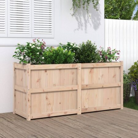 vidaXL plantekasse 150x50x70 cm massivt fyrretræ
