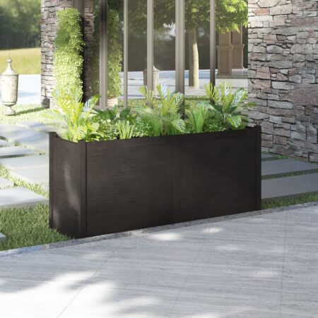 vidaXL plantekasse 150x50x70 cm massivt fyrretræ sort