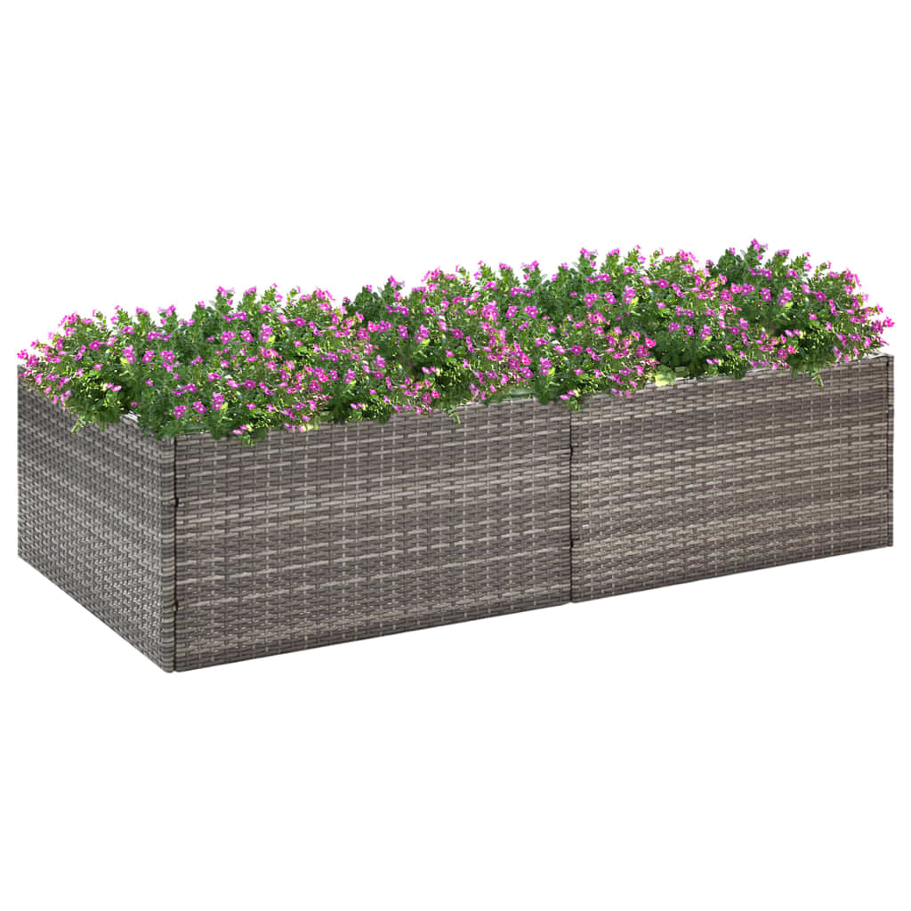vidaXL plantekasse 157x80x40 cm polyrattan grå vidaXL plantekasse 157x80x40 cm polyrattan grå
