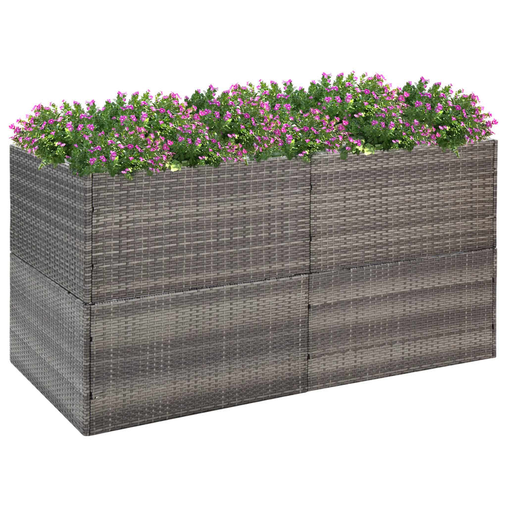 vidaXL plantekasse 157x80x80 cm polyrattan grå vidaXL plantekasse 157x80x80 cm polyrattan grå