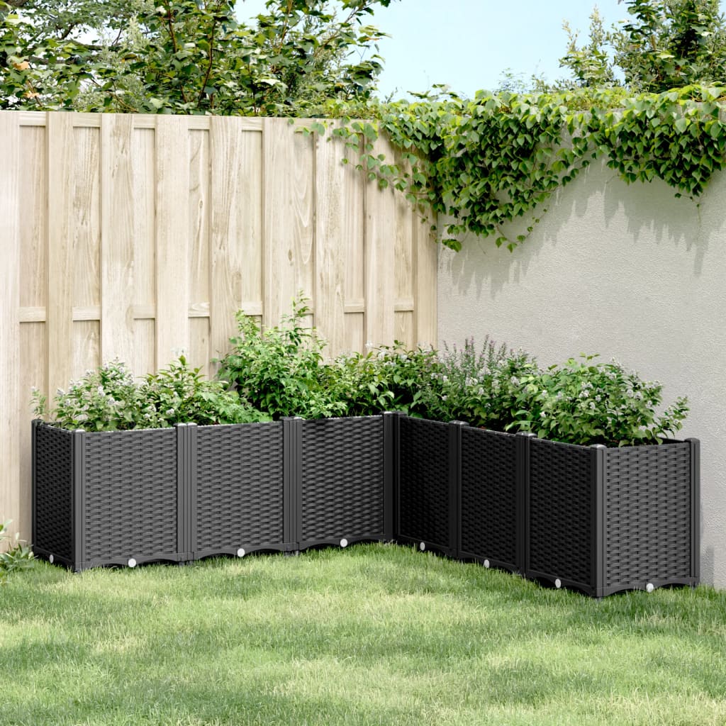 vidaXL plantekasse 160x160x53 cm PP sort vidaXL plantekasse 160x160x53 cm PP sort