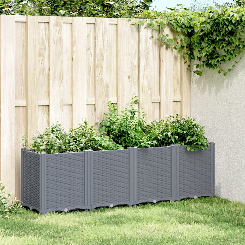 vidaXL plantekasse 160x40x53 cm PP grå vidaXL plantekasse 160x40x53 cm PP grå