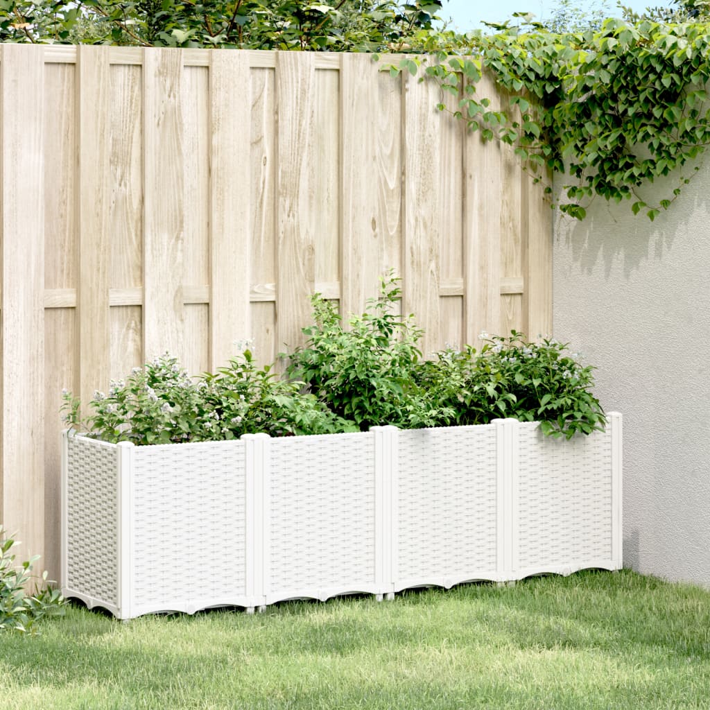 vidaXL plantekasse 160x40x53 cm PP hvid vidaXL plantekasse 160x40x53 cm PP hvid