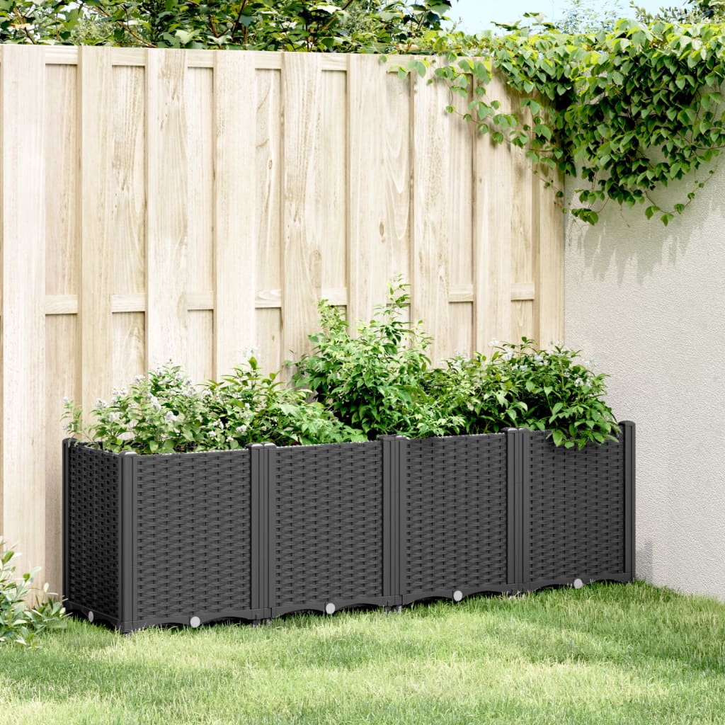 vidaXL plantekasse 160x40x53 cm PP sort vidaXL plantekasse 160x40x53 cm PP sort