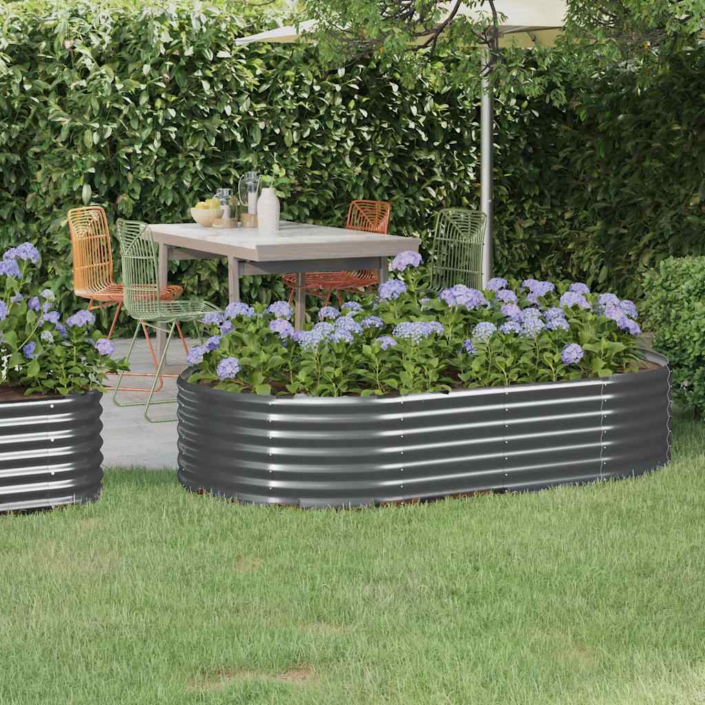 vidaXL plantekasse 175x100x36 cm galvaniseret stål antracitgrå vidaXL plantekasse 175x100x36 cm galvaniseret stål antracitgrå