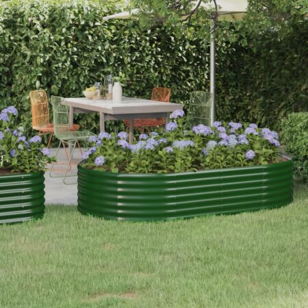 vidaXL plantekasse 175x100x36 cm galvaniseret stål grøn