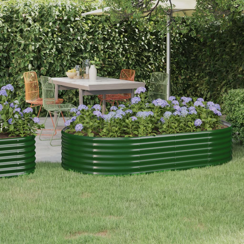 vidaXL plantekasse 175x100x36 cm galvaniseret stål grøn vidaXL plantekasse 175x100x36 cm galvaniseret stål grøn