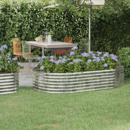 vidaXL plantekasse 175x100x36 cm galvaniseret stål sølvfarvet