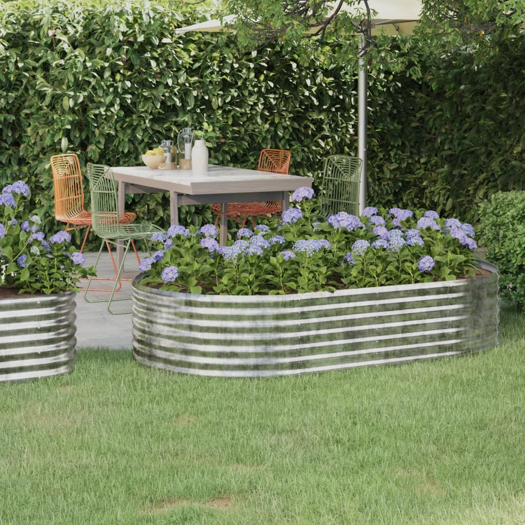 vidaXL plantekasse 175x100x36 cm galvaniseret stål sølvfarvet vidaXL plantekasse 175x100x36 cm galvaniseret stål sølvfarvet