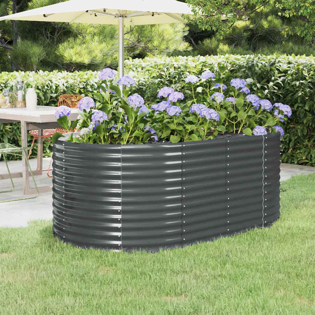 vidaXL plantekasse 175x100x68 cm galvaniseret stål antracitgrå vidaXL plantekasse 175x100x68 cm galvaniseret stål antracitgrå