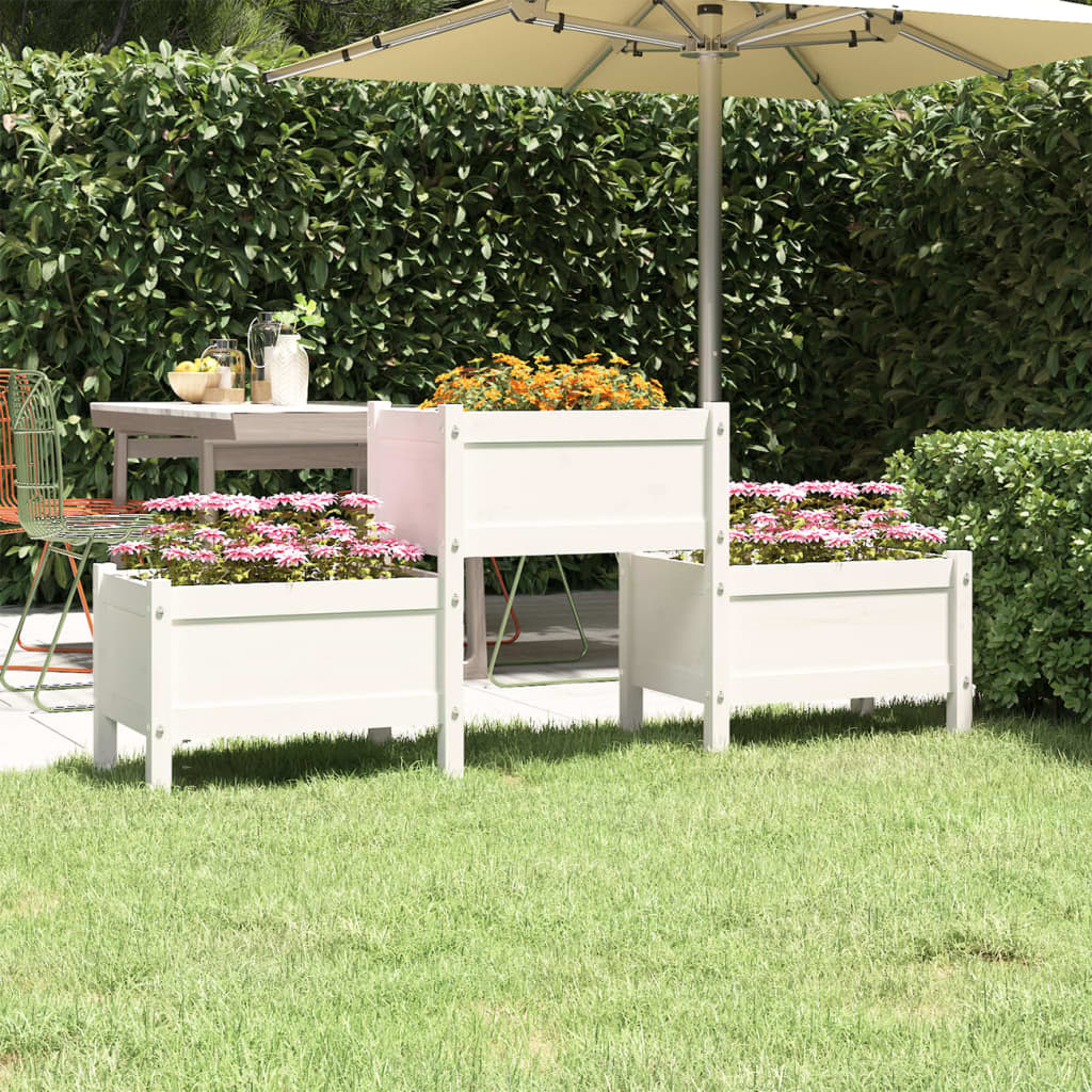 vidaXL plantekasse 178,5x44x75 cm massivt fyrretræ hvid vidaXL plantekasse 178,5x44x75 cm massivt fyrretræ hvid