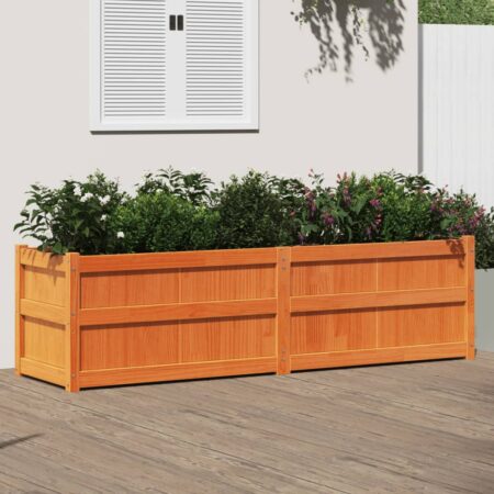 vidaXL plantekasse 180x50x50 cm massivt fyrretræ gyldenbrun
