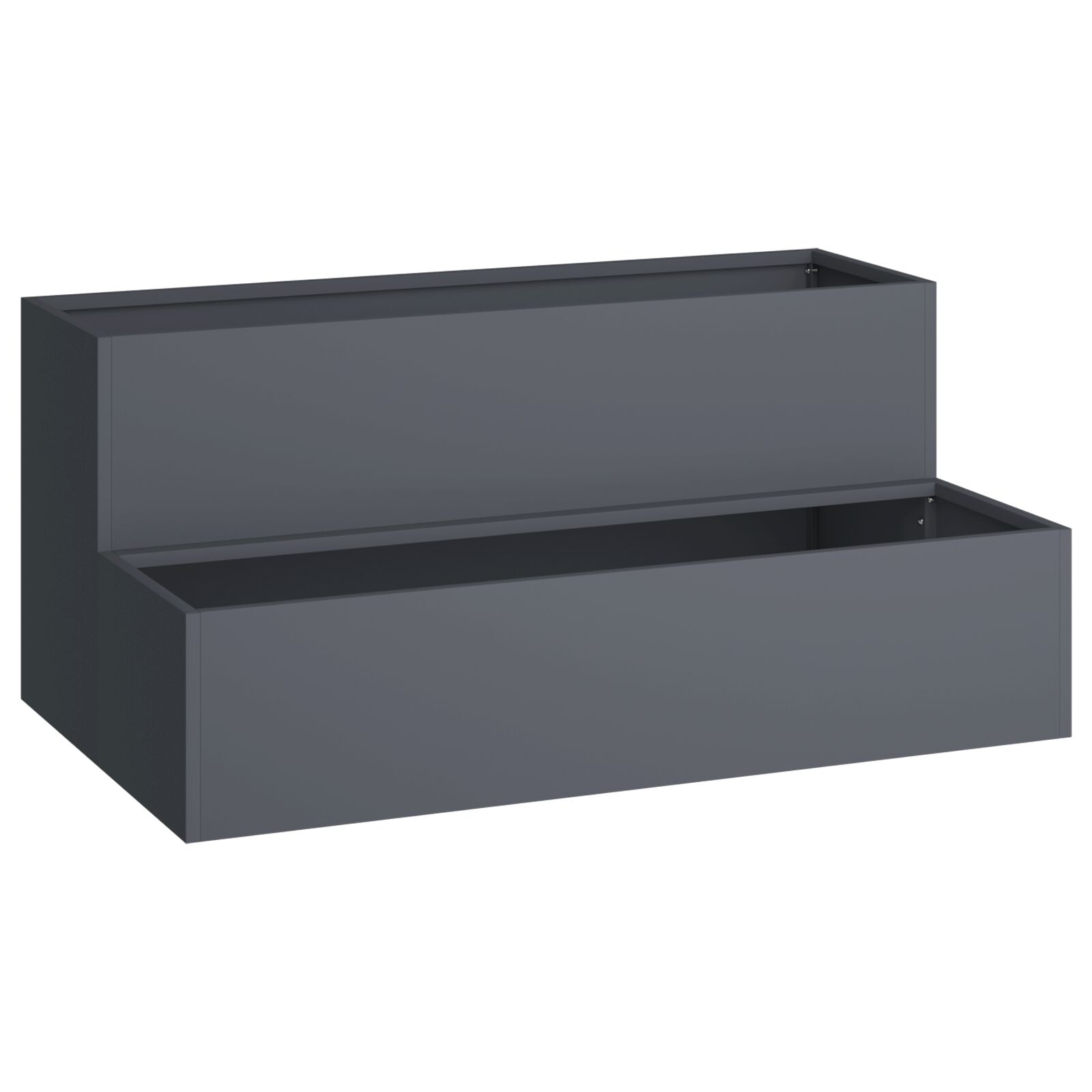 vidaXL plantekasse 2-tier 100x60x45 cm antracitgrå plast vidaXL plantekasse 2-tier 100x60x45 cm antracitgrå plast
