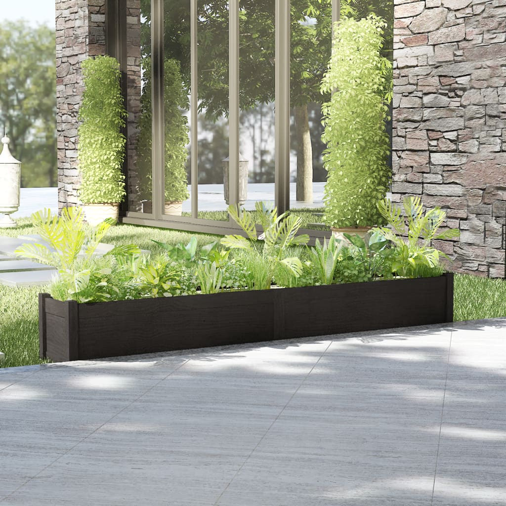 vidaXL plantekasse 200x31x31 cm massivt fyrretræ sort vidaXL plantekasse 200x31x31 cm massivt fyrretræ sort