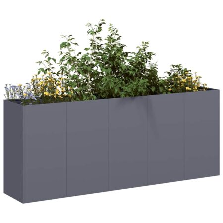 vidaXL plantekasse 200x40x80 cm koldvalset stål antracitgrå