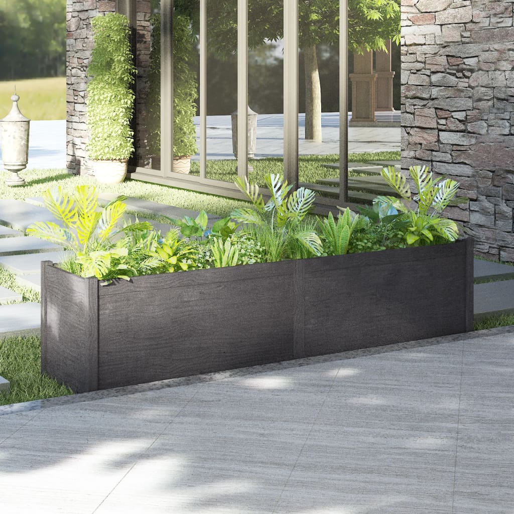 vidaXL plantekasse 200x50x50 cm massivt fyrretræ grå vidaXL plantekasse 200x50x50 cm massivt fyrretræ grå