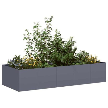 vidaXL plantekasse 200x80x40 cm stål antracitgrå