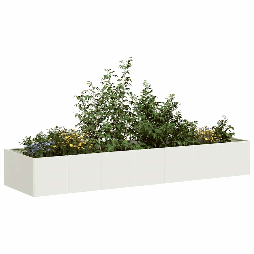 vidaXL plantekasse 280x80x40 cm stål hvid vidaXL plantekasse 280x80x40 cm stål hvid
