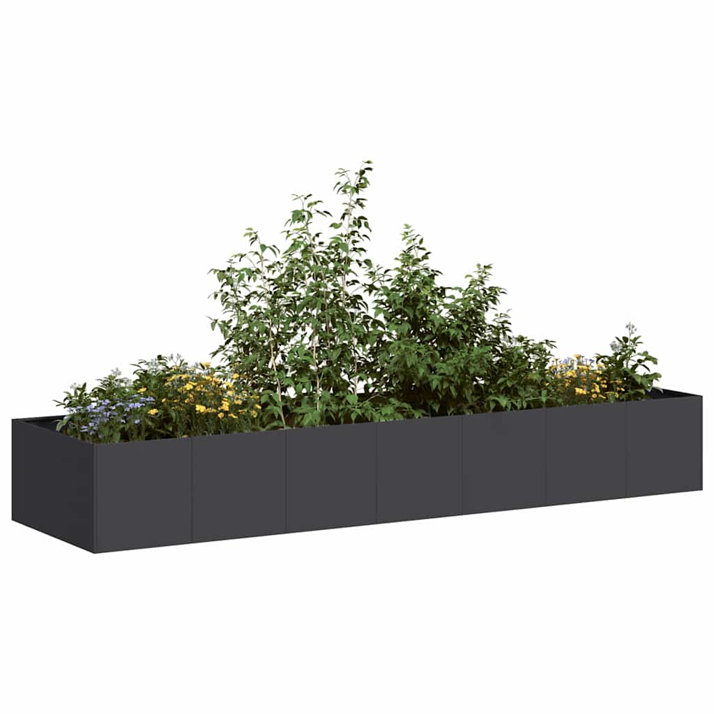 vidaXL plantekasse 280x80x40 cm stål sort vidaXL plantekasse 280x80x40 cm stål sort