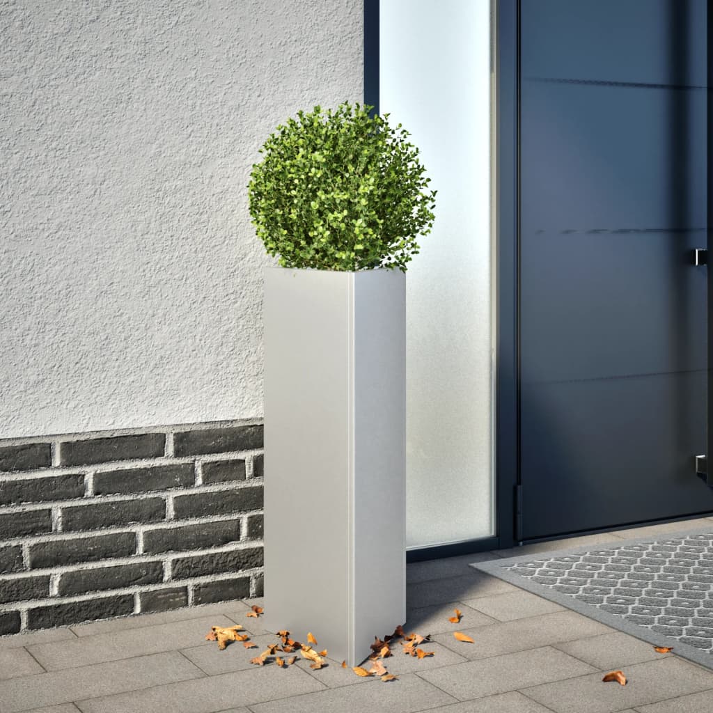 vidaXL plantekasse 30x26x75 cm trekantet galvaniseret stål vidaXL plantekasse 30x26x75 cm trekantet galvaniseret stål