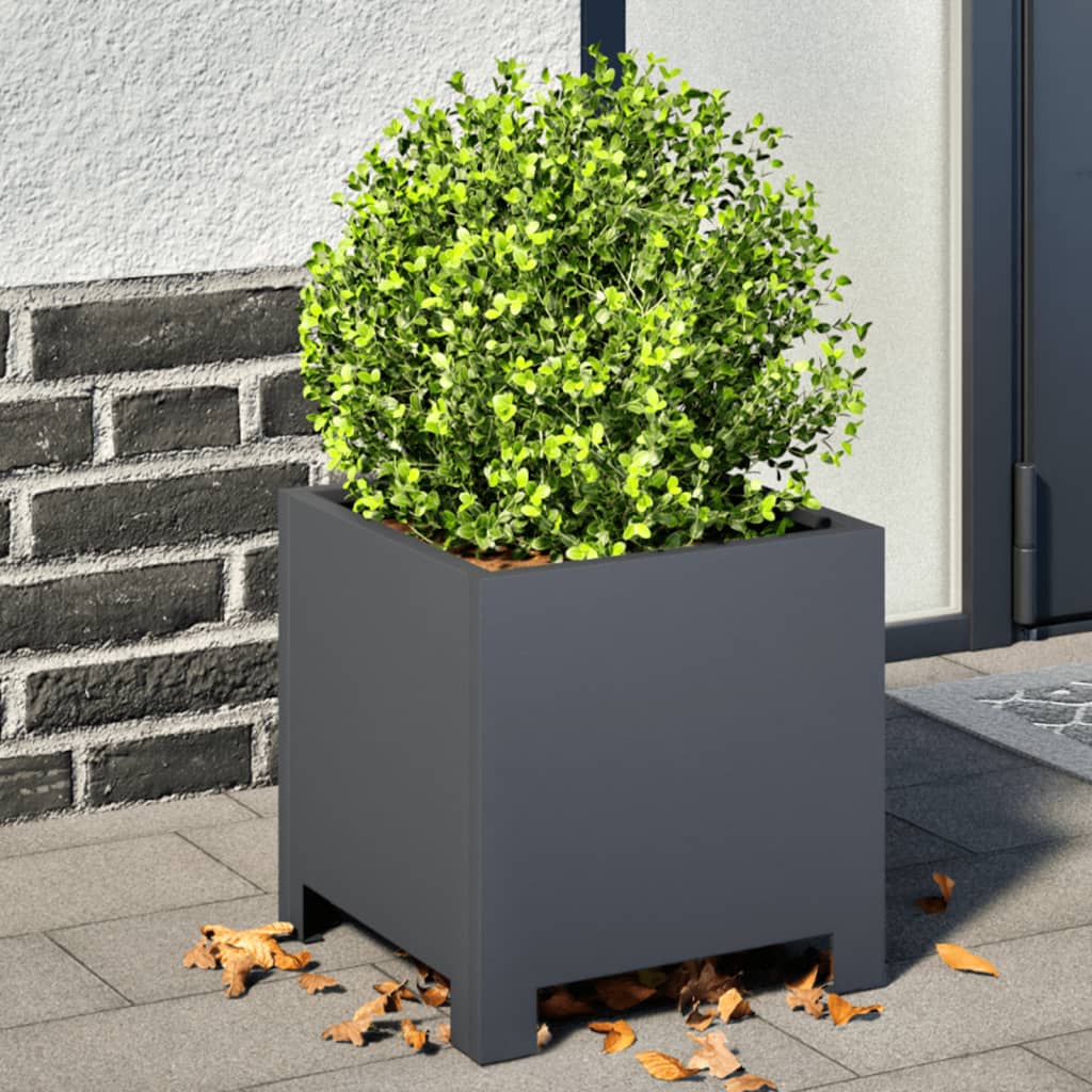 vidaXL plantekasse 30x30x30 cm stål antracitgrå vidaXL plantekasse 30x30x30 cm stål antracitgrå