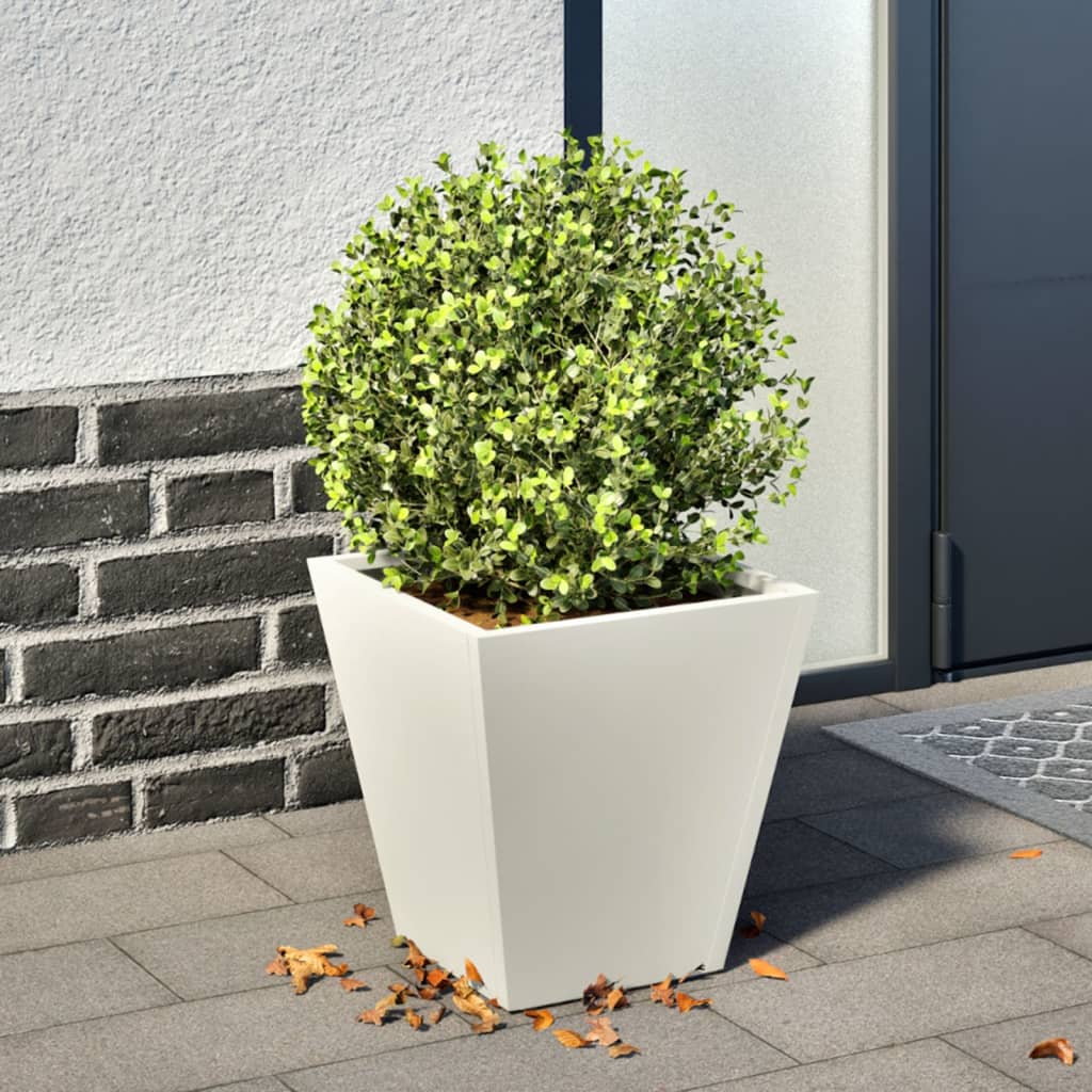 vidaXL plantekasse 30x30x30 cm stål hvid vidaXL plantekasse 30x30x30 cm stål hvid