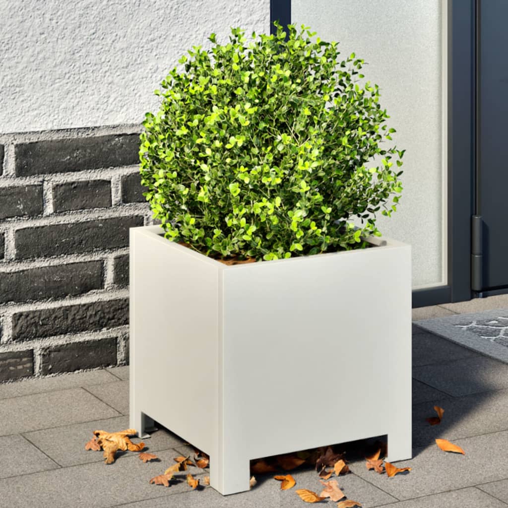 vidaXL plantekasse 30x30x30 cm stål hvid vidaXL plantekasse 30x30x30 cm stål hvid