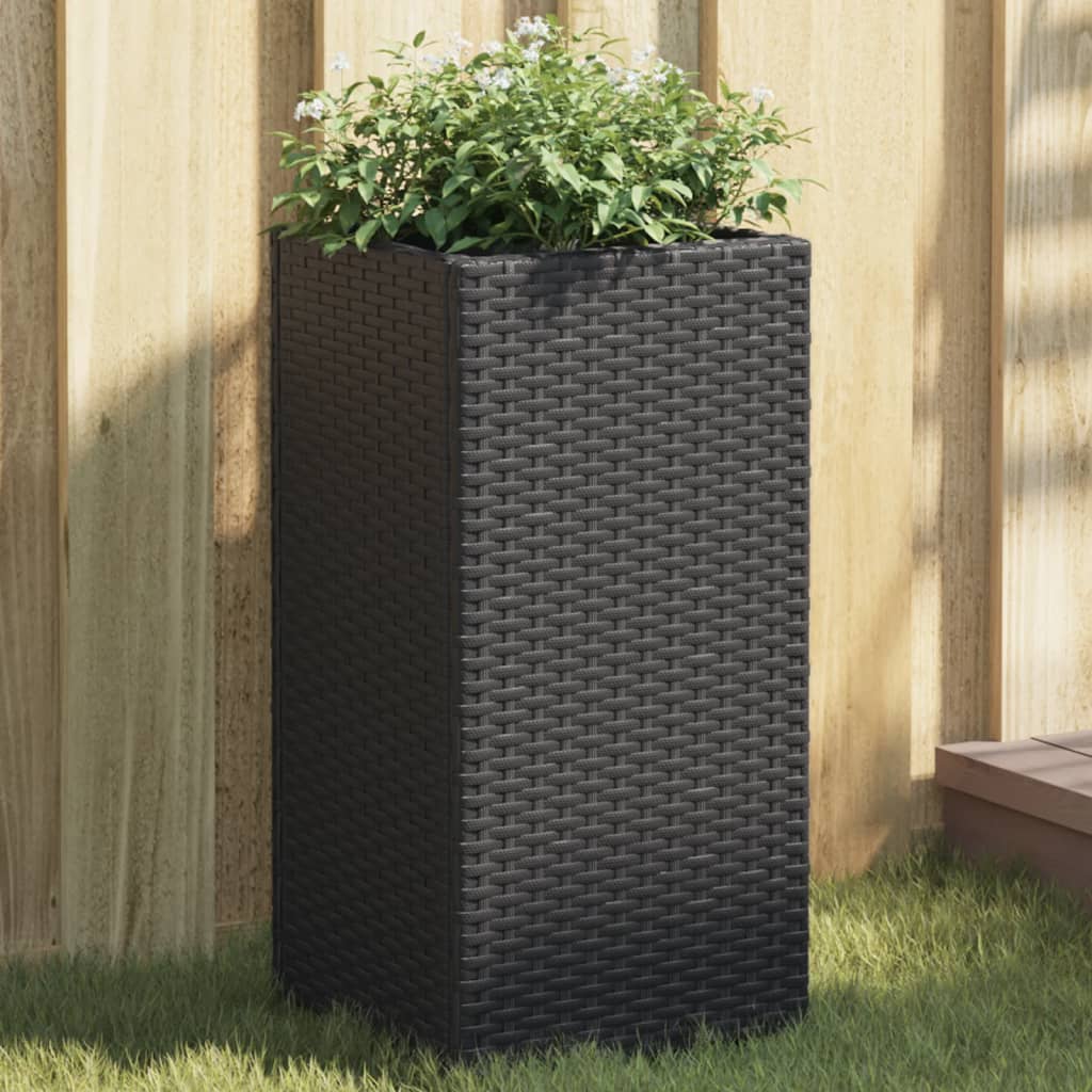 vidaXL plantekasse 30x30x60 cm polyrattan sort vidaXL plantekasse 30x30x60 cm polyrattan sort