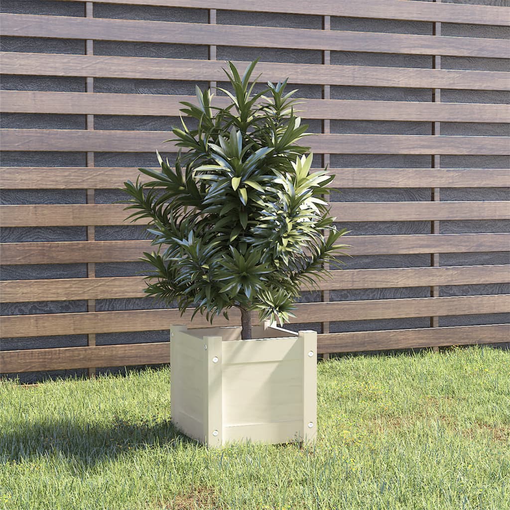vidaXL plantekasse 31x31x31 cm massivt fyrretræ hvid vidaXL plantekasse 31x31x31 cm massivt fyrretræ hvid
