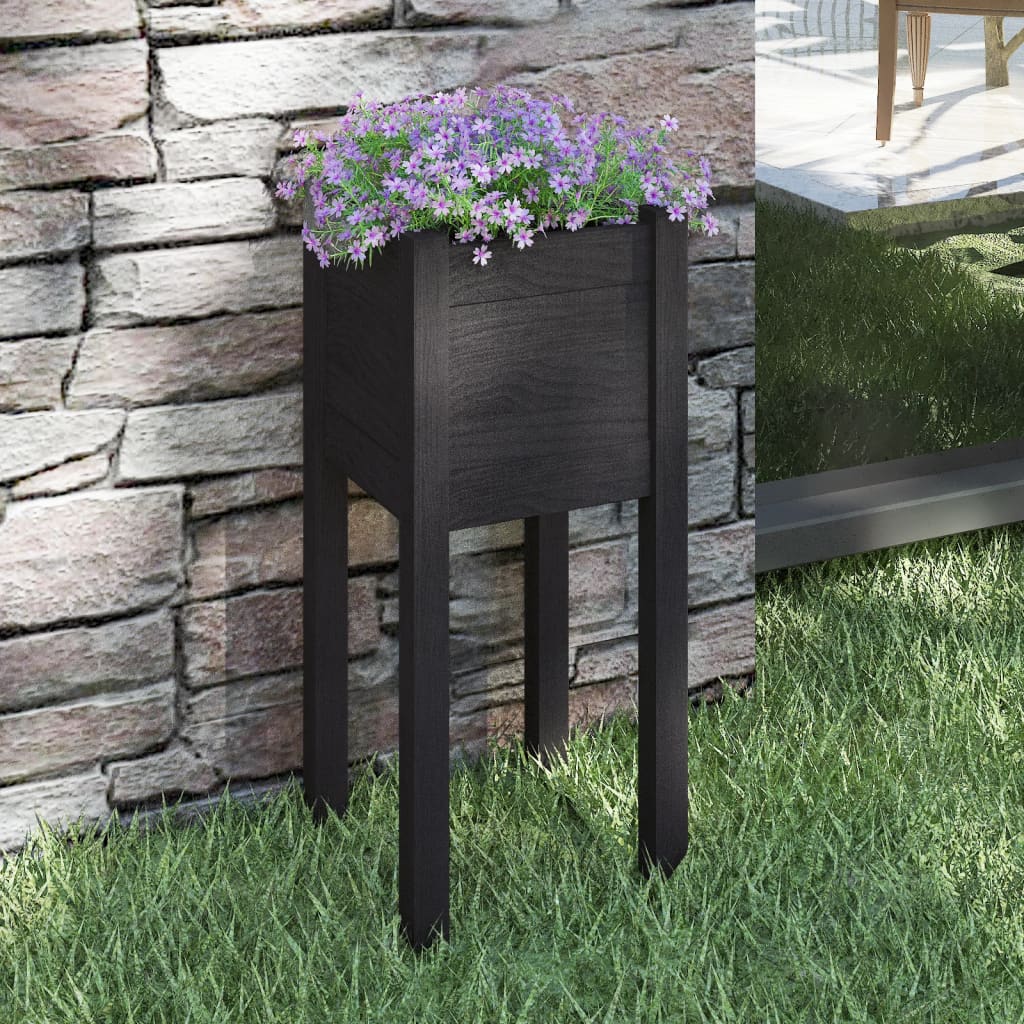 vidaXL plantekasse 31x31x70 cm massivt fyrretræ sort vidaXL plantekasse 31x31x70 cm massivt fyrretræ sort