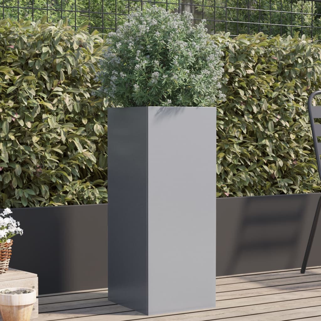 vidaXL plantekasse 32x27,5x75 cm galvaniseret stål sølvfarvet vidaXL plantekasse 32x27,5x75 cm galvaniseret stål sølvfarvet
