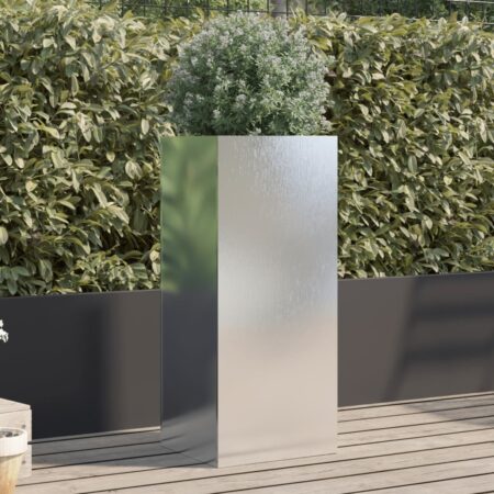 vidaXL plantekasse 32x29x75 cm rustfrit stål sølvfarvet