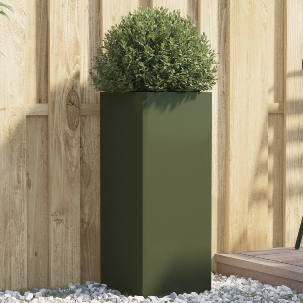 vidaXL plantekasse 32x29x75 cm stål olivengrøn vidaXL plantekasse 32x29x75 cm stål olivengrøn