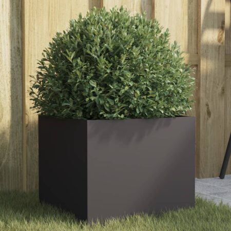 vidaXL plantekasse 32x30x29 cm stål sort