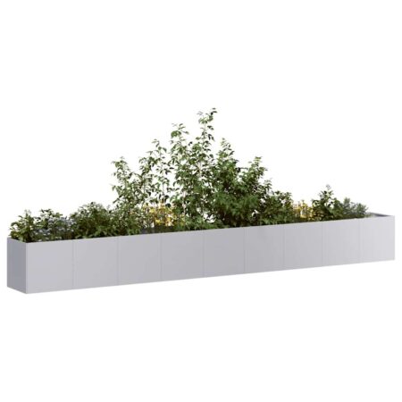 vidaXL plantekasse 360x40x40 cm galvaniseret stål