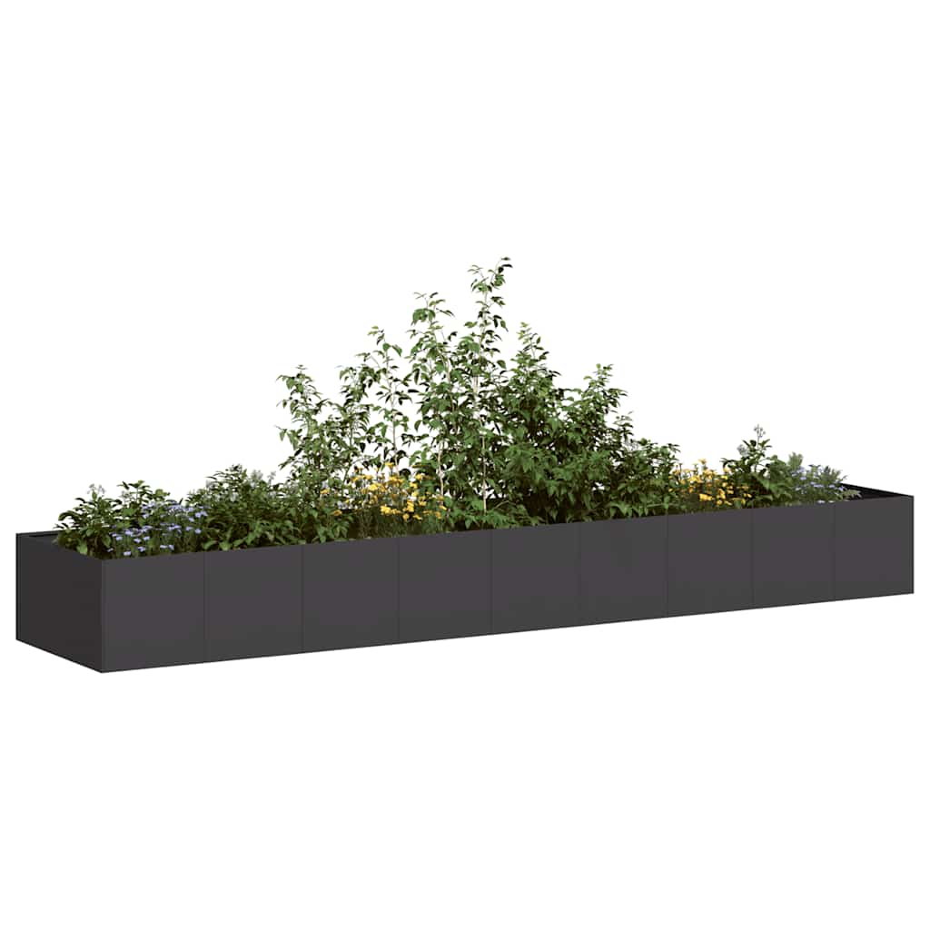 vidaXL plantekasse 360x80x40 cm stål sort vidaXL plantekasse 360x80x40 cm stål sort