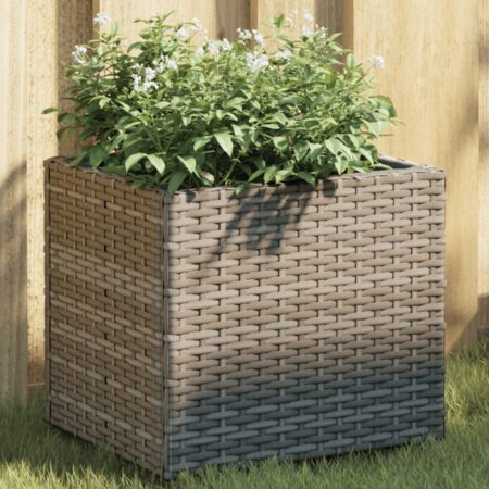 vidaXL plantekasse 36x30x32 cm polyrattan grå