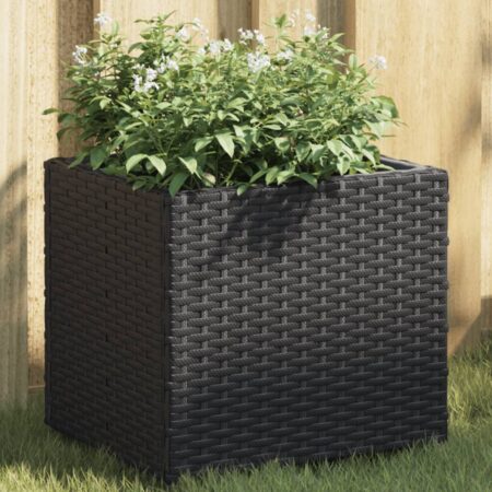 vidaXL plantekasse 36x30x32 cm polyrattan sort